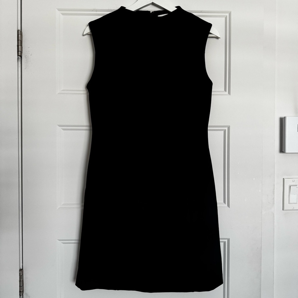 NWOT Banana Republic Classic Black Mini High-Neck/Mock-Neck Dress - S